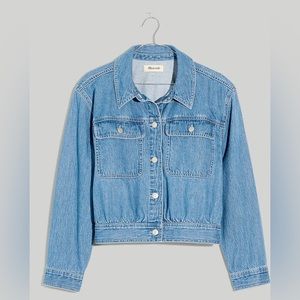 Brand New Madewell Crop Blue Jean Jacket in Dursett Wash